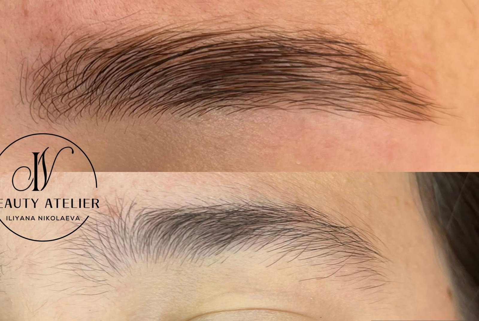 Ламиниране на вежди преди и след - резултат от Beauty Atelier IN